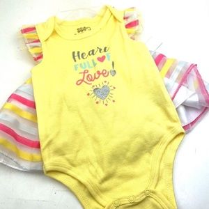 Baby Outfit Girls Size 6/9m Infant Matching 2pc Set Skirt Bodysuit Children Kids